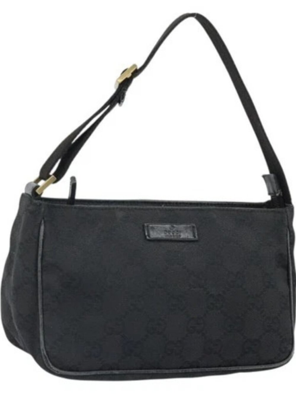 GUCCI GG Canvas Hand Bag Black 106644 Auth 166729